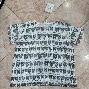 Magnolia Pearl Graphic Skull Print T-Shirt